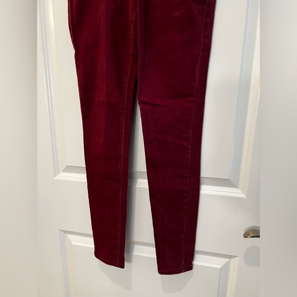 Old Navy Rockstar Maroon Mid Rise Skinny Jeans Size 0 - Picture 4 of 9